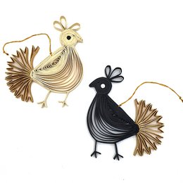 ANNA NERA Fairtrade Goldtail Fugl i æske sort guld 13x12cm 900-021