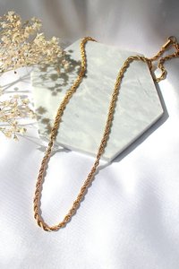 24K gedraaide touwketting