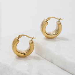 Annalynn - Thick Hoop Earrings