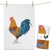 Royal Rooster tea towel