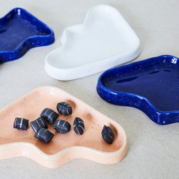 Vassoio Onda in Ceramica - Triangolo Pesca