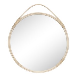 Malo Mirror - Natural, Rattan, Ø50 cm