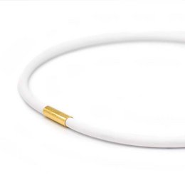 Cadena de goma, 1 línea, Blanco opaco