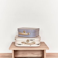 Mini Suitcase Crocodile & Stripe - Set of 2