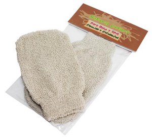 Elastic jute mix glove - Cream