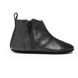 first step shoes | leather - night black
