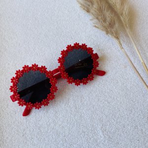 Zonnebril Bloementjes - Rood