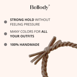 Elastici per capelli marroni - Bellody®(4 pz.) - Eleganti elastici per capelli intrecciati