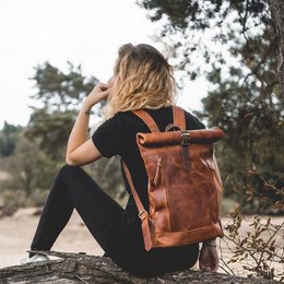 Franklin Mochila roll-top Marrón oscuro