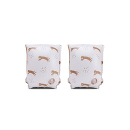  Beige arm bands with a repeating pattern of roaming animals, suitable for children aged 0-6 years.