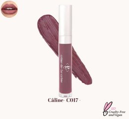 Vegan matte lipstick in a deep burgundy shade. Long-lasting formula with a comfortable, non-drying finish.