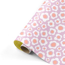 Retro Flowers - Wrapping Paper, 10 rolls, 50cm x 3m, colorful, fresh, natural patterns.
The product is a set of 10 rolls of wrapping paper with a retro floral pattern. The pattern features colorful, fresh, and natural-looking flowers in various shades of pink, orange, and white. The wrapping paper is 50cm wide and 3m long, making it suitable for wrapping a variety of gifts.