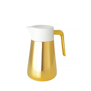 Golden and white insulated coffee maker 1L