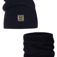 BENIAMINA hat with a snood - BLACK