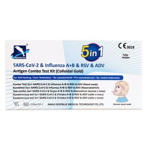 New: Deepblue 5-in-1 combi fast test-Covid-19, influenza A+B, RSV & adenovirus