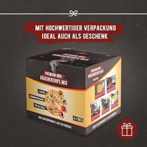 XL Premium Räucherchips Mix - sehr rauchaktives Räucherholz / Holzhackschnitzel - Vorteilspack