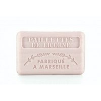 5x Savon de Marseille Craft Seife Einhorn / Einhorn mit Monoi -Duft und natürlicher Glitzer - angereichert mit Bio -Sheabutter - Allergen - freier 125 g