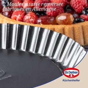 Set of 2 upside-down tart molds 22 cm and 28 cm Dr Oetker tradition