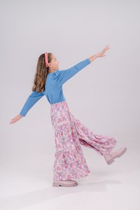 TWIST MAXI-BROEK MET BLOEMEN VAN VISCOSE