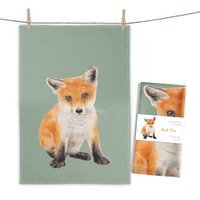 Red Fox tea towel