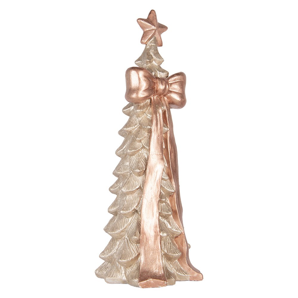 Kerstdecoratie Beeld Kerstboom 28x27x75 cm Wit Keramiek