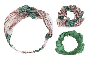 HAARACCESSOIRESET 3 POLYESTER 20X8X20 BRUIN BO206415