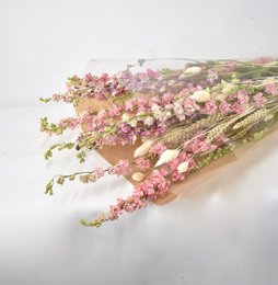 Mazzo Di Fiori Secchi - Rosa Naturale - 70 cm