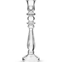 Candle Holder Glass Clear Large 10x35cm
