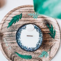 Sand Dollar candle - coconut shell