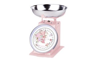 Retro keukenweegschaal Flora roze 3 kg Isabelle Rose