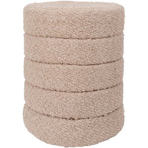 Pouf Rosa Beige 53 x ø43 cm