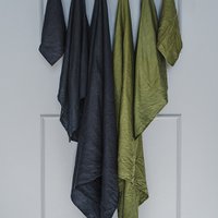 Linen Bath Towels, Set of 3