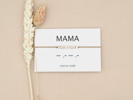 Morse code armband Mama (zilver,rosé goud,goud)