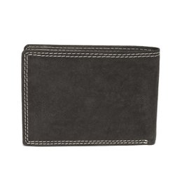Billfold pung til mænd i sort læder