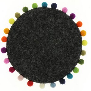 Onderzetter KLEURRIJKE BALBAND, vilt