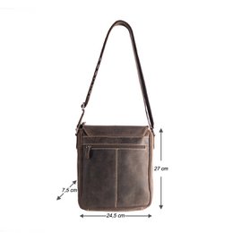 Umhängetasche in 3 Farben Buffalo -Leder mit einem Wickelventil und zwei Magnetverschlüssen - Crossbody -Tasche