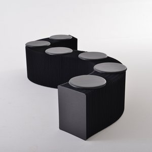 Foldable Paper Bench - Black