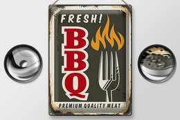 Blechschild Retro 30x40 fresh! BBQ Premium Quality meat