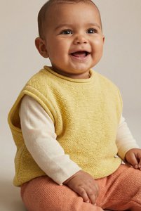 Merinowol gebreide baby spencer - Lemonade