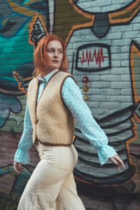 Wollen bodywarmer - Macchiato Shorty