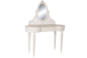 MDF HANDVAT DRESSER 114X44X141 BEIGE SPIEGEL MB201127