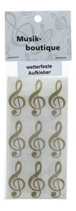 Solsleutel stickers, vel van 9, goud