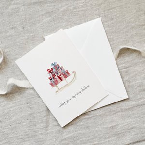 Greeting Card Christmas Sledge