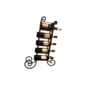 Heavy wrought-iron wine rack