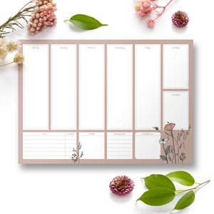 Weekly planner DIN A4, flowers