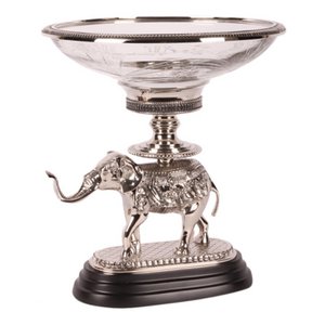 Schüssel Elefant Glas/Messing 40 cm