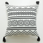 Cushion cover Tassel Geometric