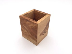 Mug square made of olive wood
