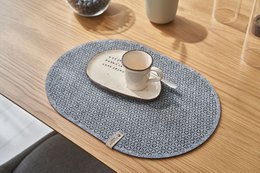 Vilten placemat ovaal STELLE grijs