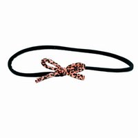 Baby headband panther knot bow Soft Elas coral OK 4173